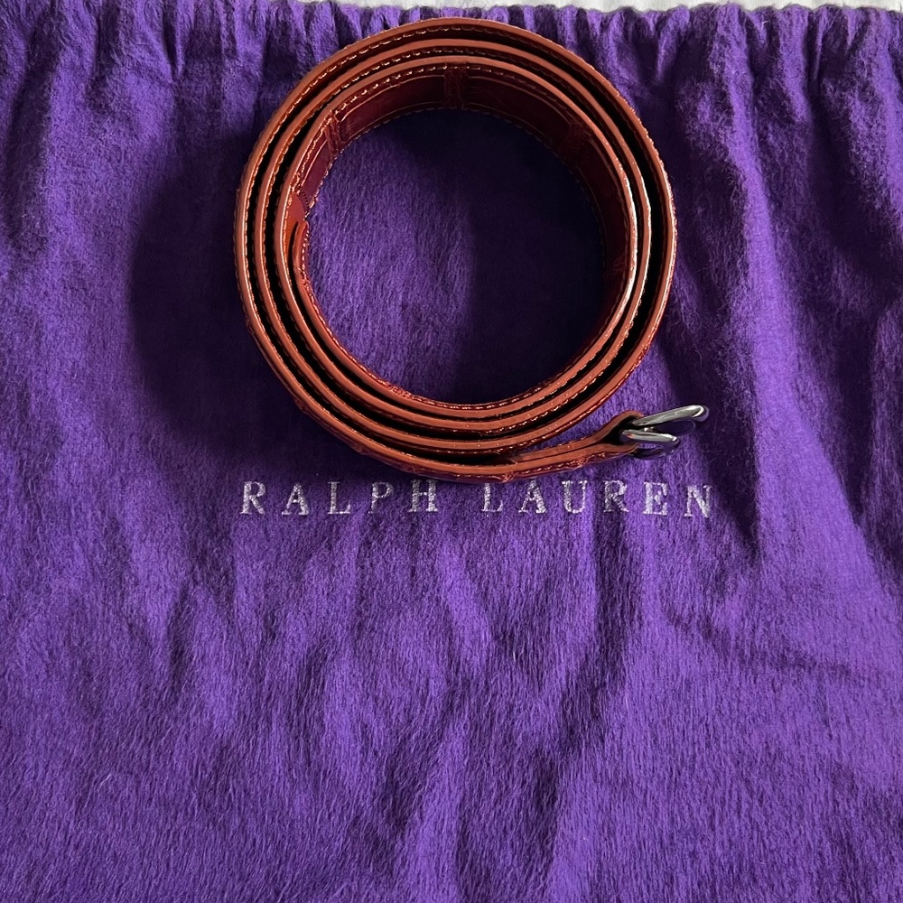 Ralph Lauren Purple Label American Alligator Belt